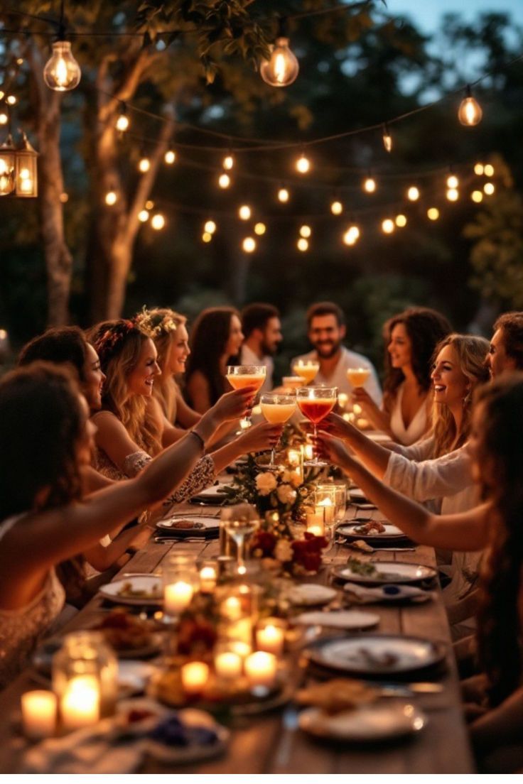 Adultos compartiendo bebidas en una noche social